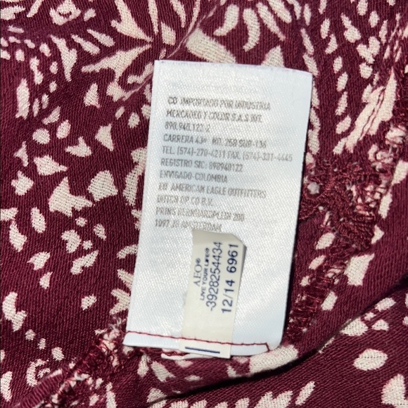 American Eagle Outfitters Red and White Button‎ Down Blouse Size XS - Picture 6 of 8